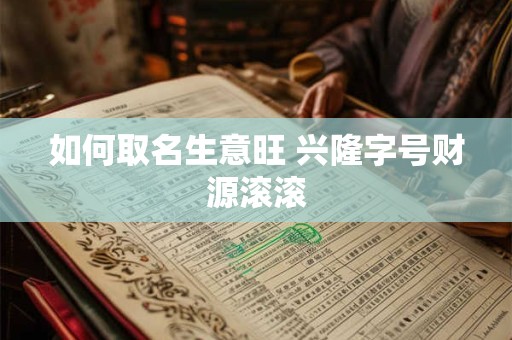 如何取名生意旺 兴隆字号财源滚滚