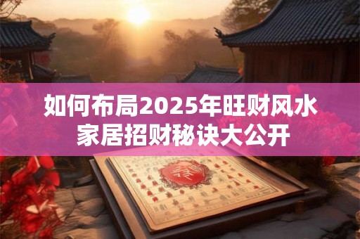 如何布局2025年旺财风水 家居招财秘诀大公开