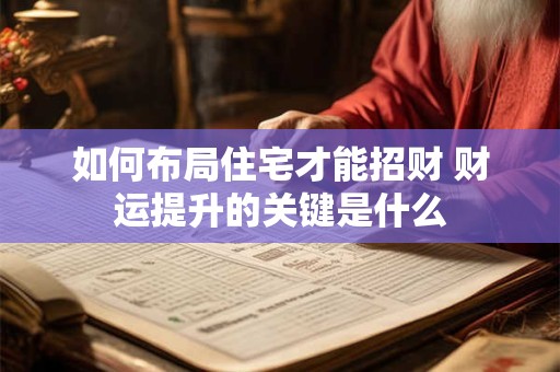 如何布局住宅才能招财 财运提升的关键是什么