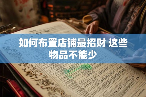 如何布置店铺最招财 这些物品不能少