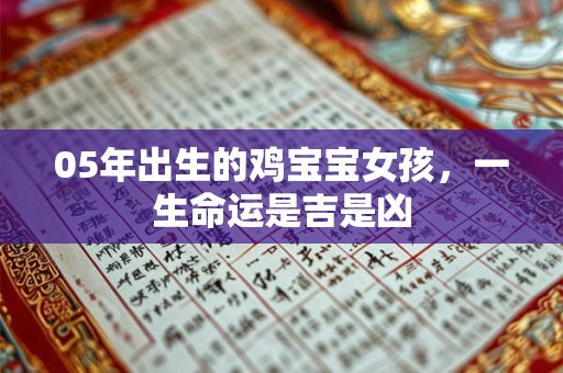 05年出生的鸡宝宝女孩，一生命运是吉是凶