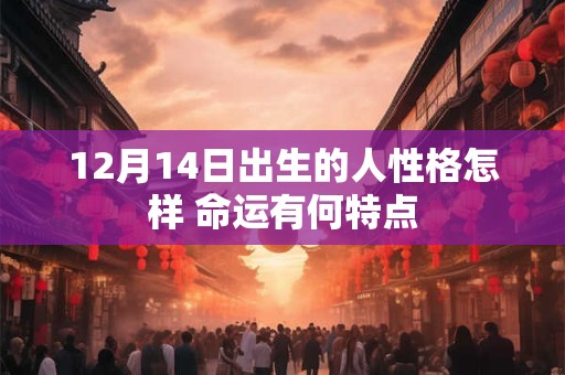 12月14日出生的人性格怎样 命运有何特点