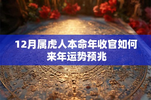 12月属虎人本命年收官如何 来年运势预兆
