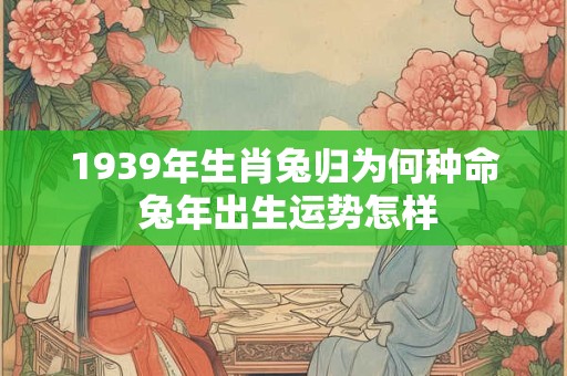 1939年生肖兔归为何种命 兔年出生运势怎样