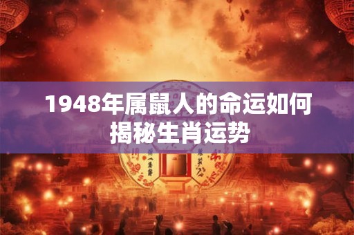 1948年属鼠人的命运如何 揭秘生肖运势