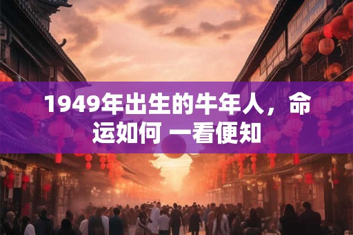 1949年出生的牛年人,命运如何 一看便知 1949年出生的牛年人,命运如何 一看便知