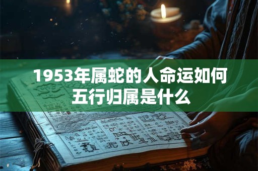 1953年属蛇的人命运如何 五行归属是什么