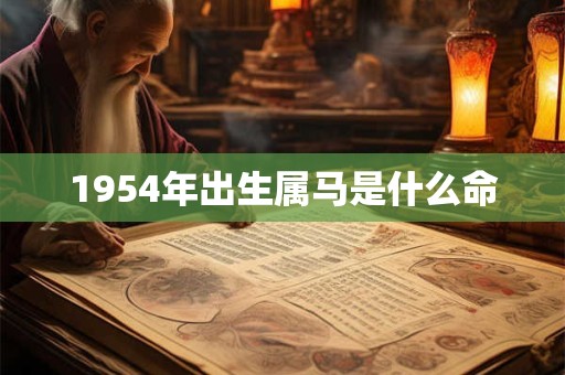 1954年出生属马是什么命