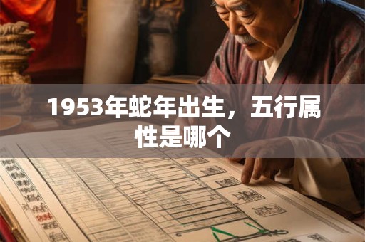 1953年蛇年出生，五行属性是哪个