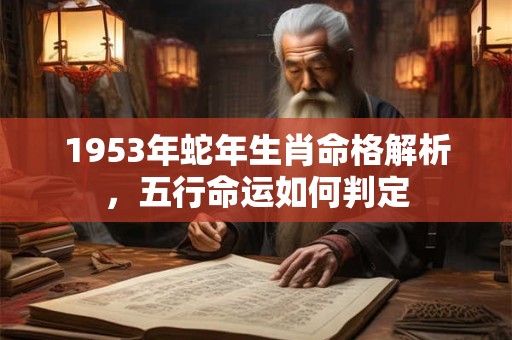 1953年蛇年生肖命格解析，五行命运如何判定