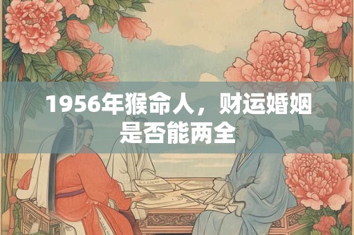 1956年猴命人，财运婚姻是否能两全