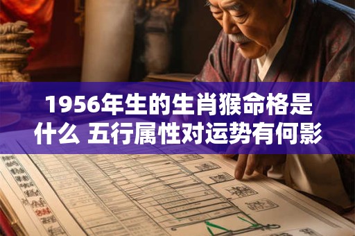 1956年生的生肖猴命格是什么 五行属性对运势有何影响