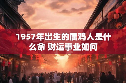 1957年出生的属鸡人是什么命 财运事业如何