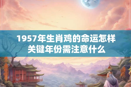1957年生肖鸡的命运怎样 关键年份需注意什么