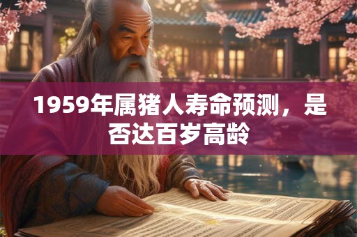 1959年属猪人寿命预测，是否达百岁高龄