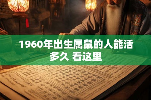 1960年出生属鼠的人能活多久 看这里
