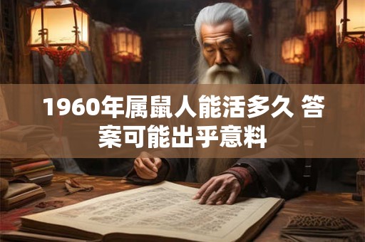 1960年生人五行是哪一类 命格怎么区分