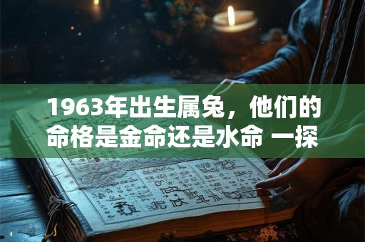 1963年出生属兔，他们的命格是金命还是水命 一探究竟