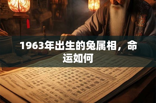 1963年出生的兔属相，命运如何