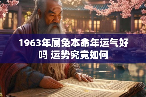 1963年属兔本命年运气好吗 运势究竟如何