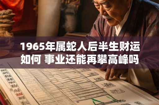 1965年属蛇人后半生财运如何 事业还能再攀高峰吗