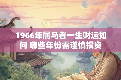 1966年属马者57岁命数有变 关键年份解析