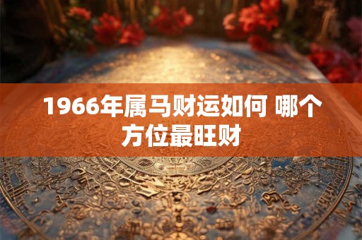 1966年属马财运如何 哪个方位最旺财