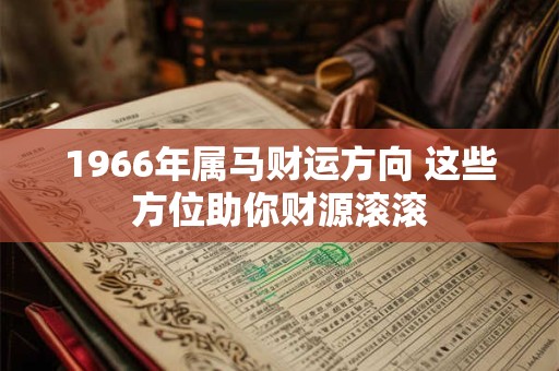 1966年属马财运方向 这些方位助你财源滚滚
