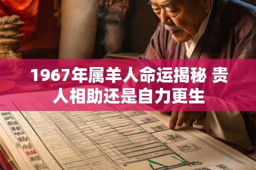 1967年属羊人命运如何 一生运势详解