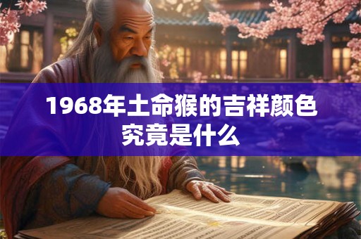 1968年土命猴的吉祥颜色究竟是什么