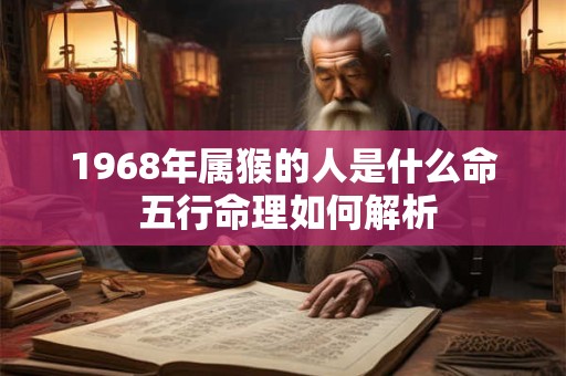 1968年属猴的人是什么命 五行命理如何解析 1968年属猴的人是什么命 五行命理如何解析