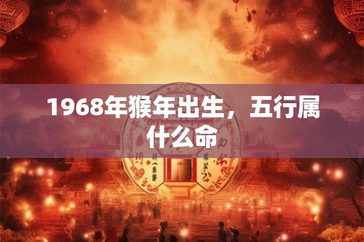 1968年猴年出生，五行属什么命