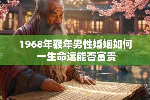 1968年猴年男性婚姻如何 一生命运能否富贵