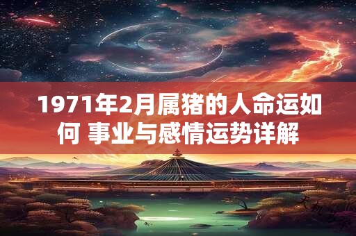 1971年2月属猪的人命运如何 事业与感情运势详解