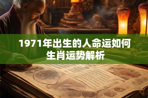 1971年出生的人命运如何 生肖运势解析