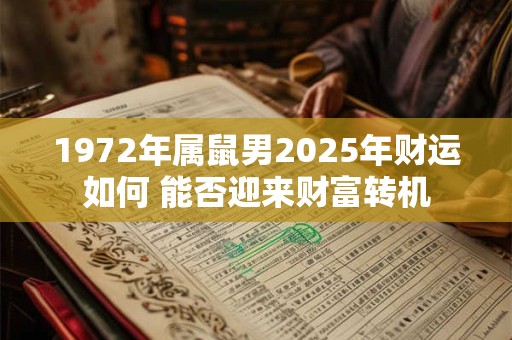 1972年属鼠男2025年财运如何 能否迎来财富转机
