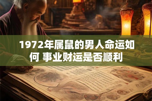 1972年属鼠的男人命运如何 事业财运是否顺利