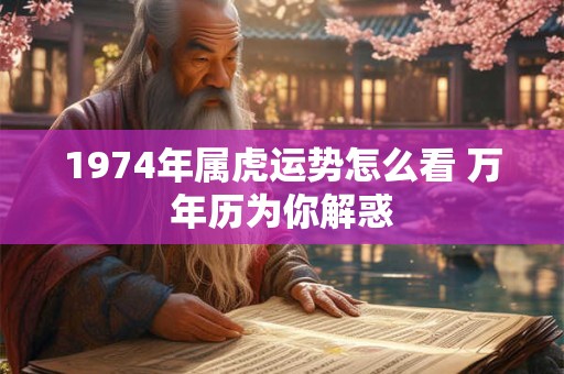 1974年属虎运势怎么看 万年历为你解惑