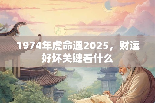 1974年虎命遇2025，财运好坏关键看什么