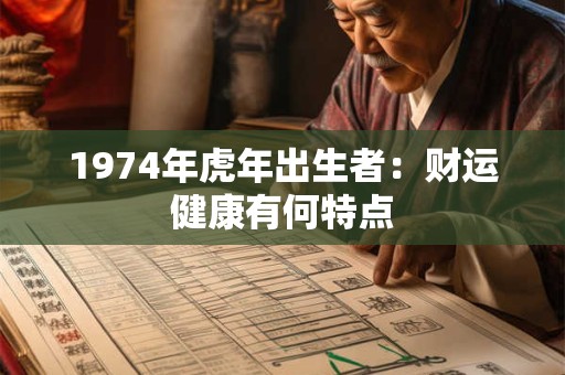 1974年虎年出生者：财运健康有何特点