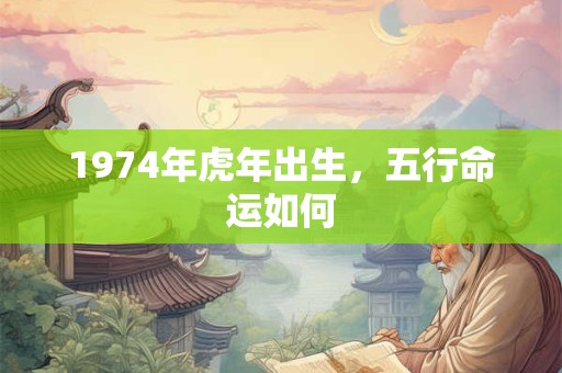 1974年虎年出生，五行命运如何
