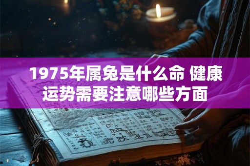 1975年属兔是什么命 健康运势需要注意哪些方面