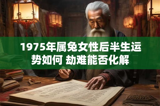 1975年属兔女性后半生运势如何 劫难能否化解