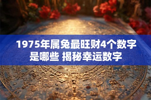 1975年属兔最旺财4个数字是哪些 揭秘幸运数字