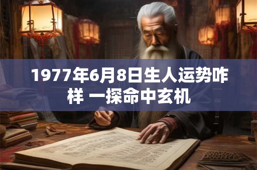 1977年6月8日生人运势咋样 一探命中玄机