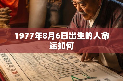 1977年8月6日出生的人命运如何