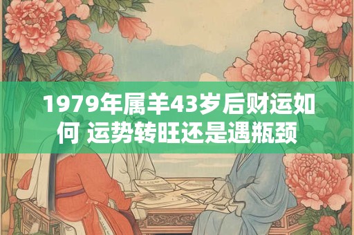1979年属羊43岁后财运如何 运势转旺还是遇瓶颈