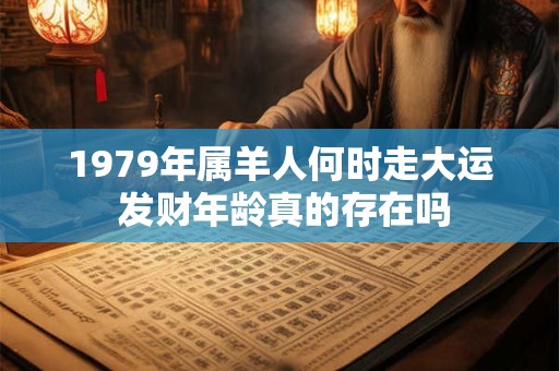 1979年属羊人何时走大运 发财年龄真的存在吗