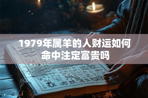 1979年属羊的人财运如何 命中注定富贵吗