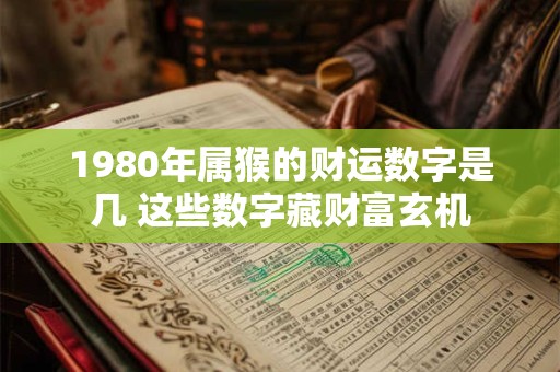 详细阅读:1980年属猴的财运数字是几 这些数字藏财富玄机 1980年属猴的财运数字是几 这些数字藏财富玄机